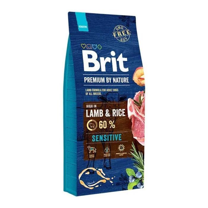15кг Корм Brit Premium Dog Sensitive Lamb для собак з чутливим к