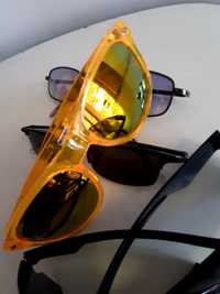 Okulary lustrzanki złote
