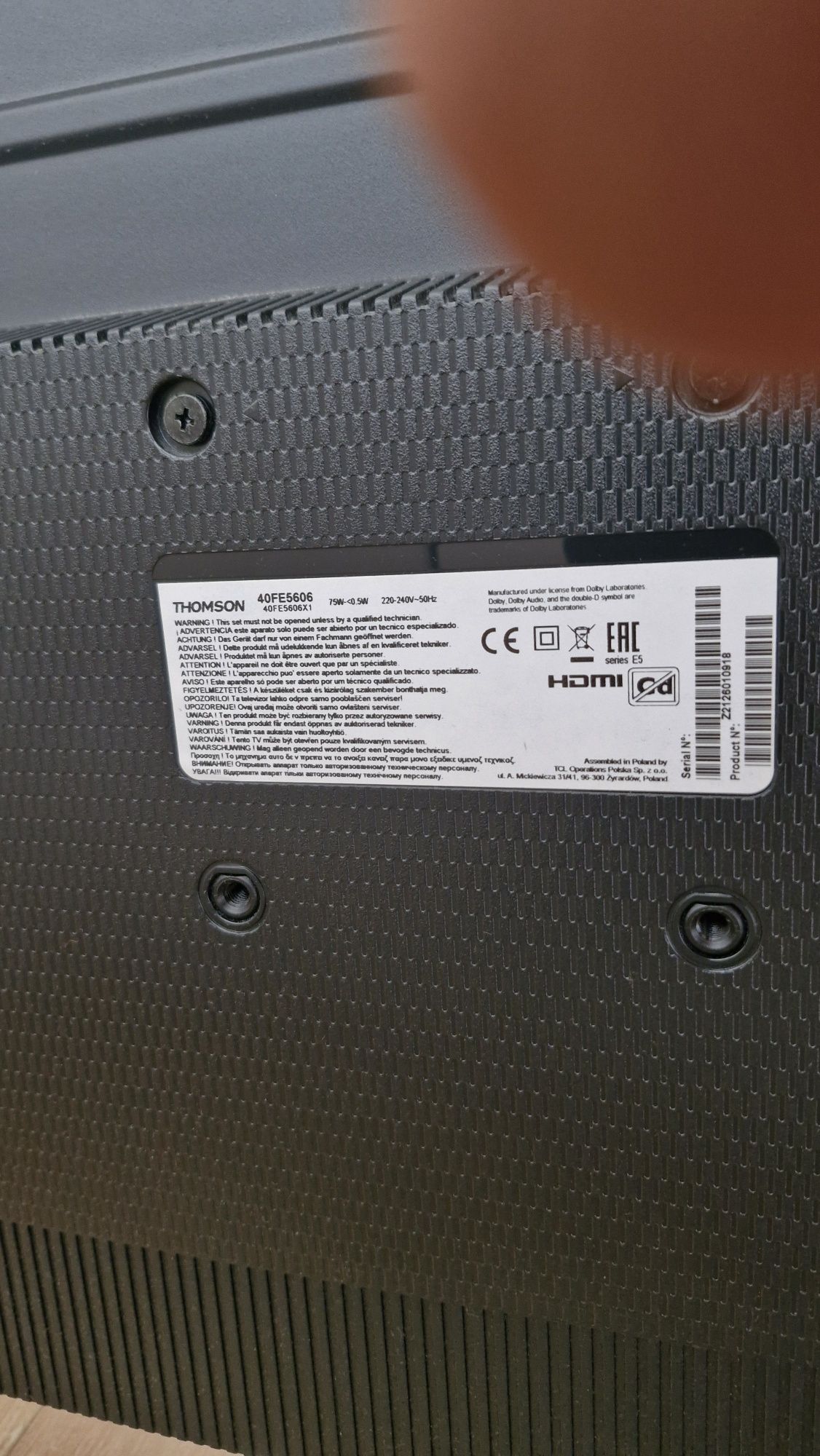 Telewizor LCD Thomson 40FE5606 40 cali Full HD