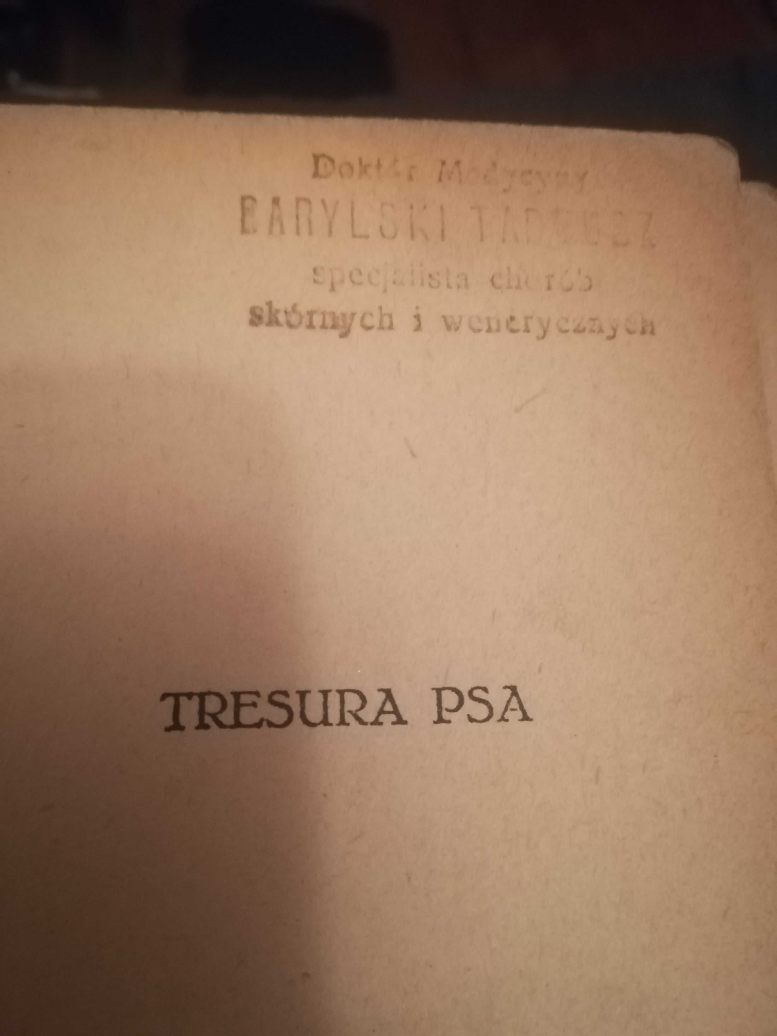 Tresura psa z 19 rysunkami w tekście B. Rakowski 1938r.