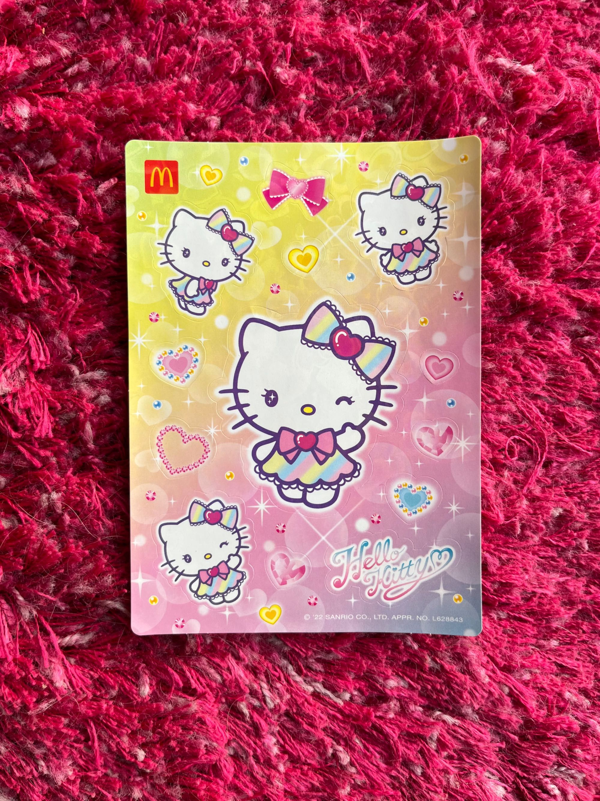 Hello Kitty Sanrio błyszczące naklejki