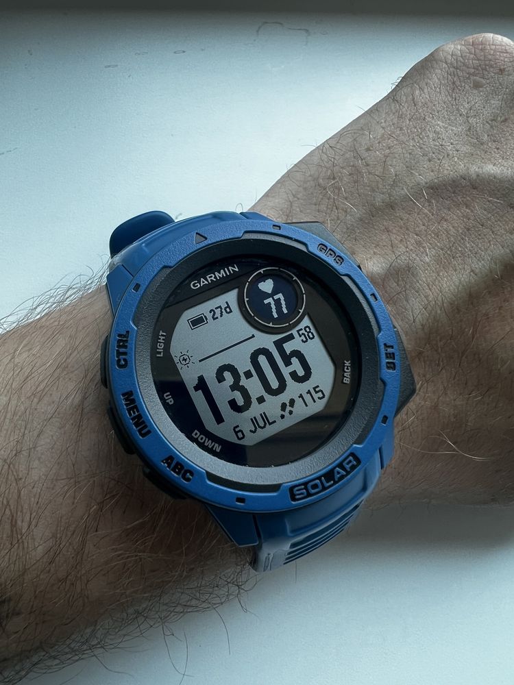 Смарт-годинник Garmin Instinct Solar Tidal Blue