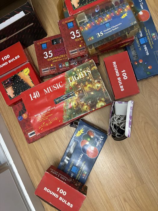 Luzes de Natal / lote 12 caixas