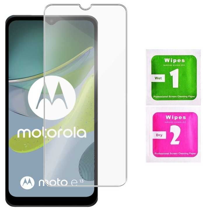 Etui transparentne do Motorola Moto E13 + Szkło Hartowane