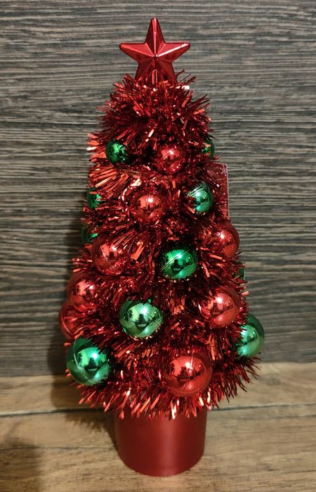 Ozdoba Świąteczna Choinka Czerwona 20cm