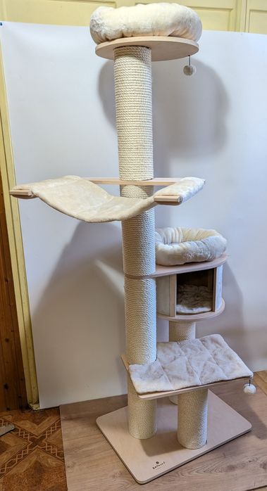 Natural Paradise Drapak dla Kota Magnolia XL Kremowy 175cm DUŻY SOLIDN