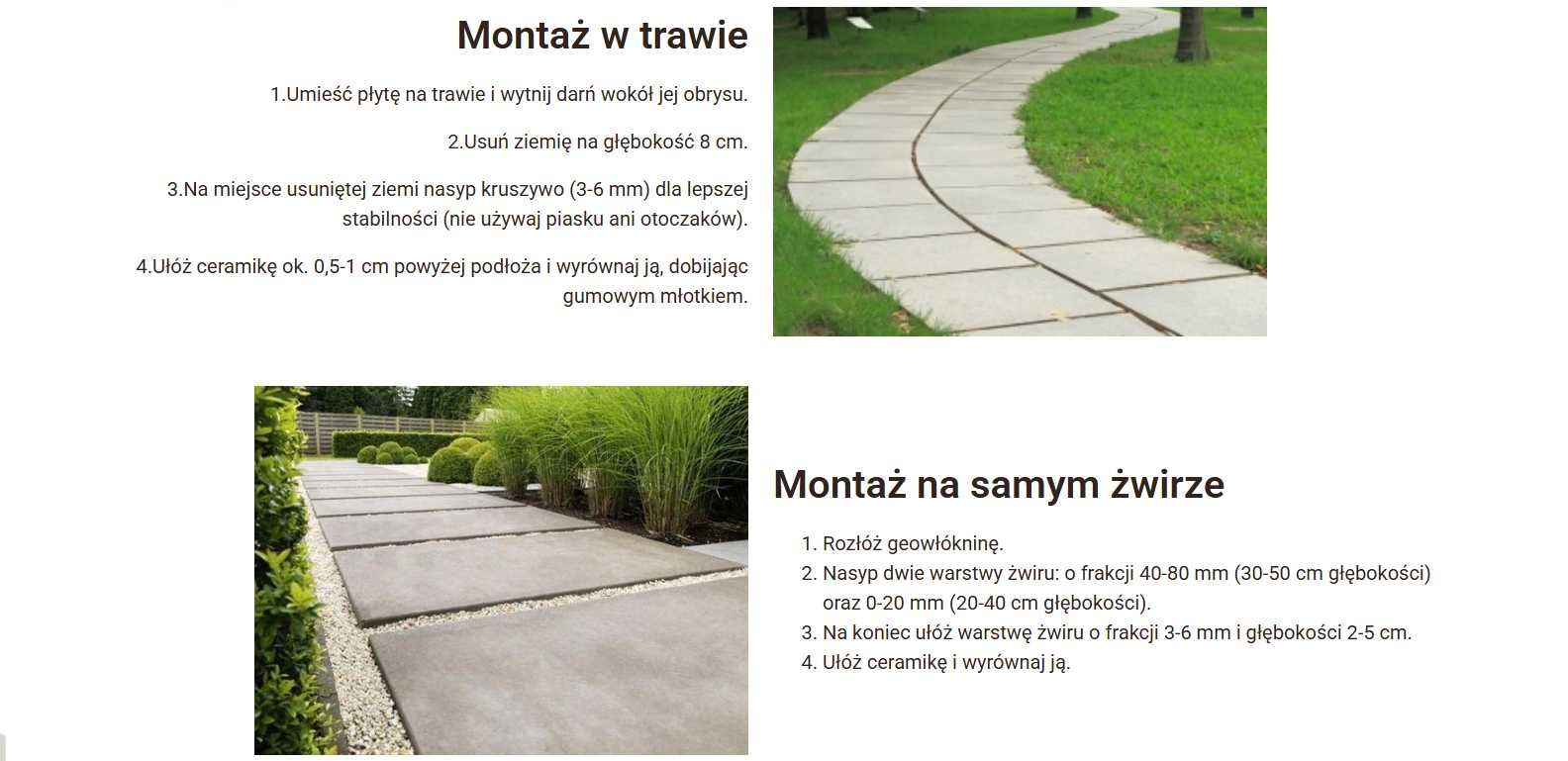 Płyty ceramiczne taras Lira Crema, Lira Gris i Lira Perla grubość 2cm!