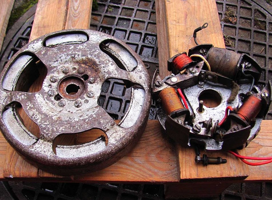 ZAPŁON MAGNETO CEWKI Koło Magnesowe - WSK 125 - Oryginał 1970 rok