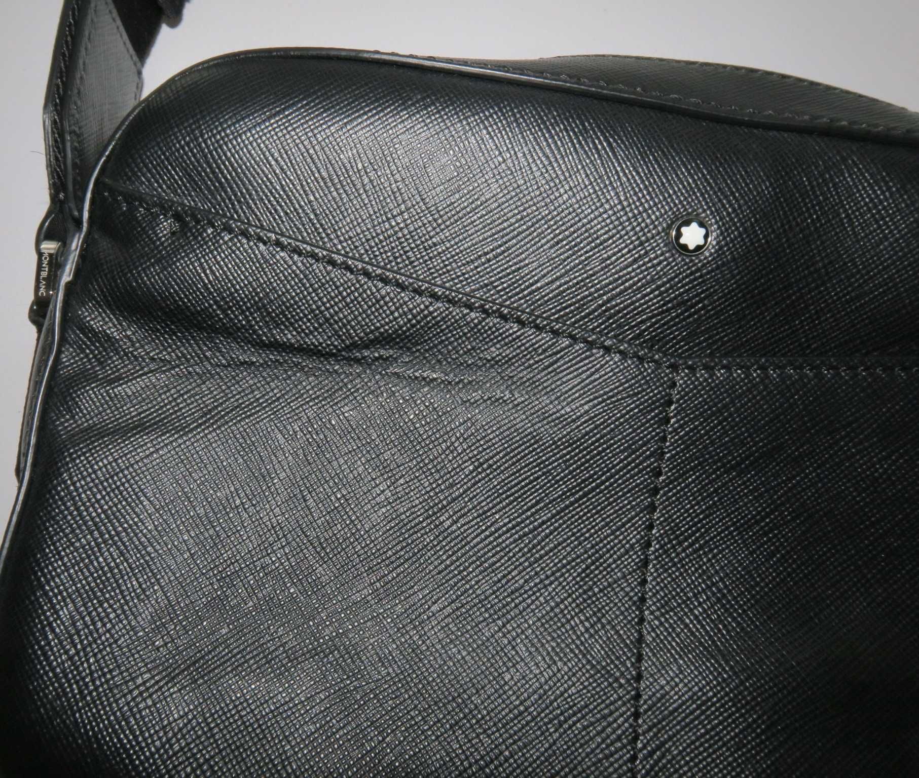Montblanc skórzana torebka ze skóry saffiano listonoszka