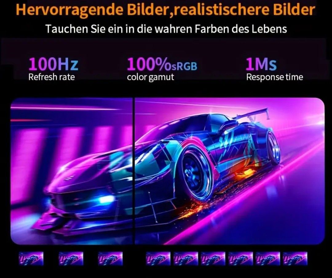 Monitor do gier Gawfolk 27 cali z zakrzywionym ekranem 100 Hz