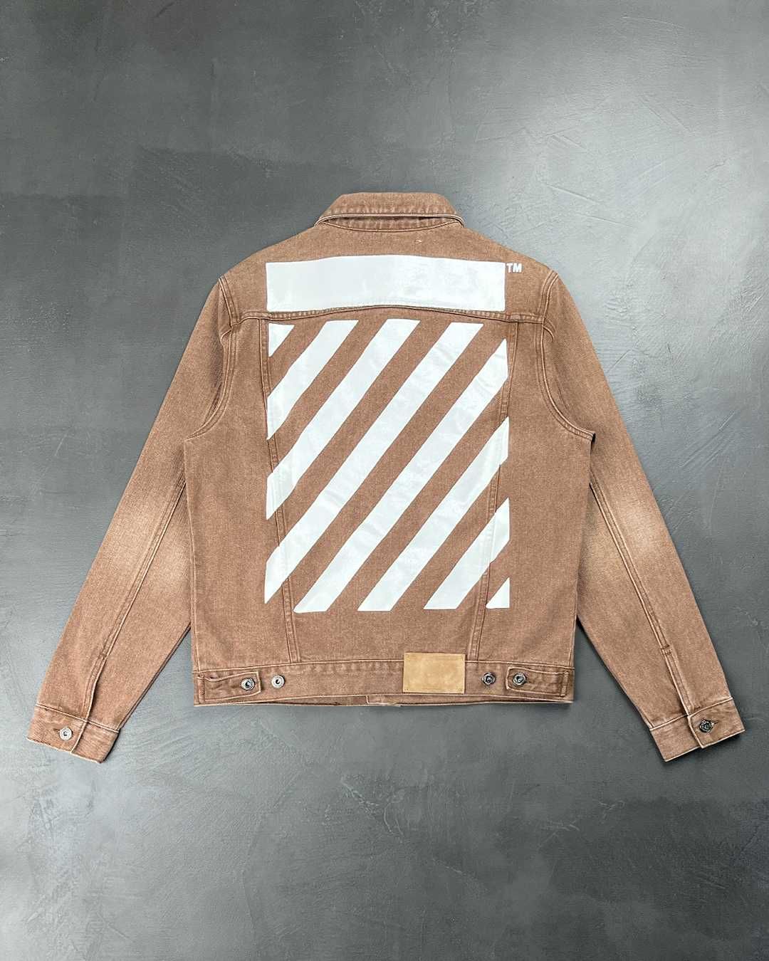 Куртка Off-White Diag-Stripe Denim Jacket Brown