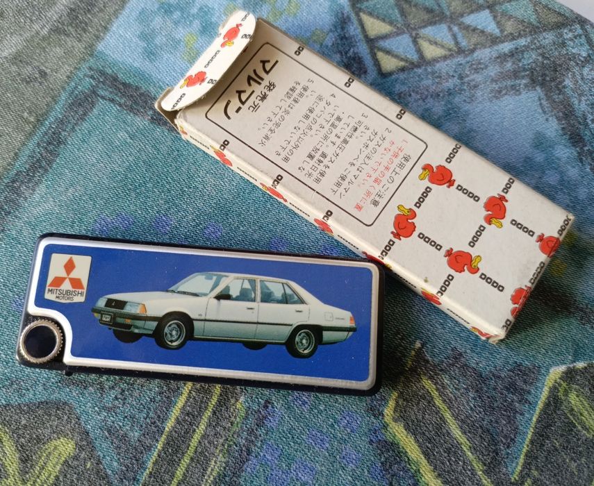 Retro gadżety reklamowe Mitsubishi z 1987. Unikat!