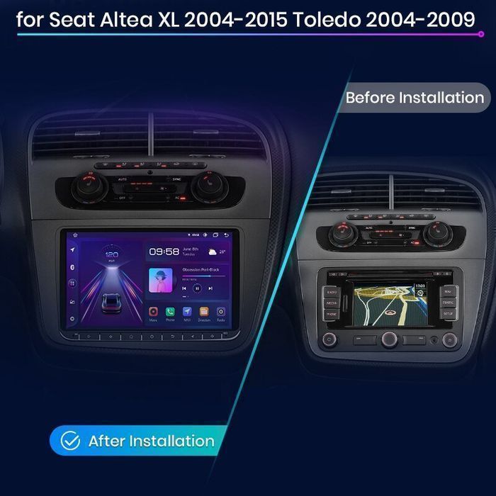 Radio nawigacja Seat Altea XL Toledo Carplay Android Auto 6GB 128GB