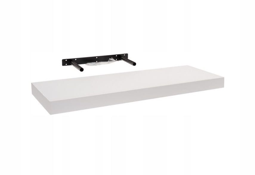 Półka ścienna biała 26x110cm toaletka wisząca na książki