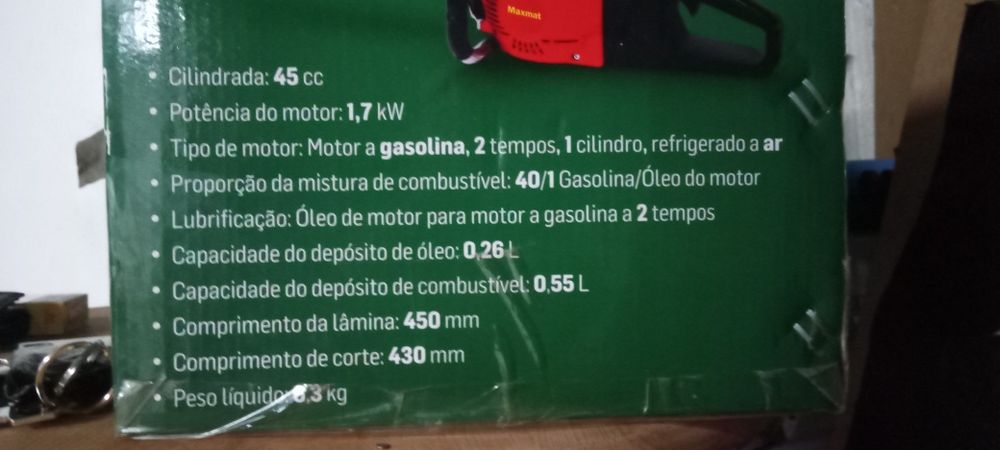Motosserra Gasolina 45 cc / 1,7 kW