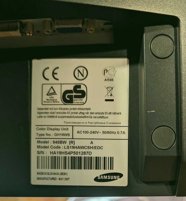 Monitor Samsung SyncMaster 940BW