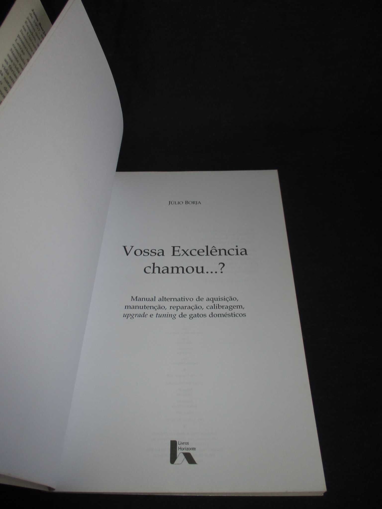 Livro Vossa Excelência chamou? Júlio Borja