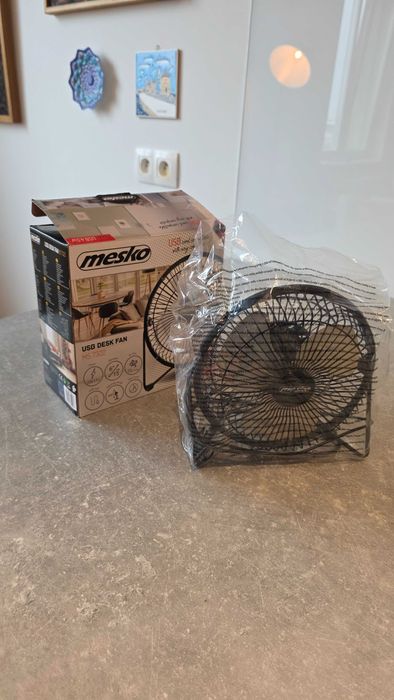 Nowy wiatrak biurkowy USB Mesko MS 7322 - Idealny na Lato!