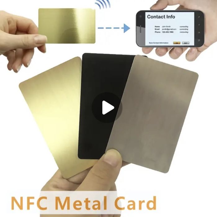 NFC металева візитка / Smart Card (розумна карта з чипом)