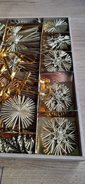 Ozdoby GOLD złote gwiazdy ozdoby choinkowe