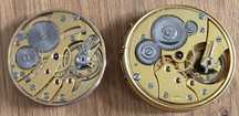 Mechanizm zegarka kieszonkowego mikroregulacja pasówka vintage