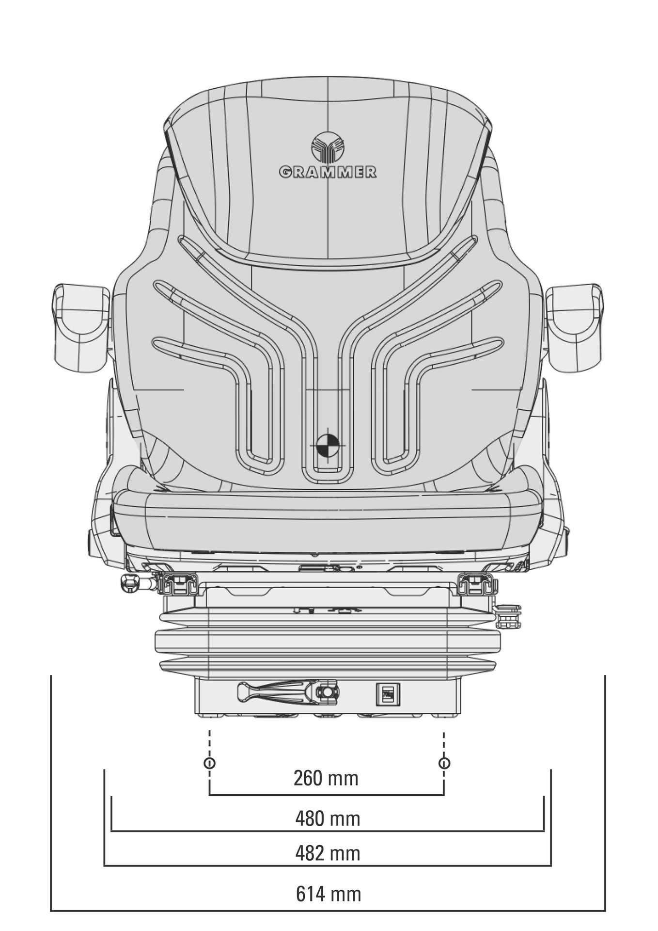 Pokrowiec siedzenia grammer Fendt Massey Claas Renault Deutz SZER 49cm