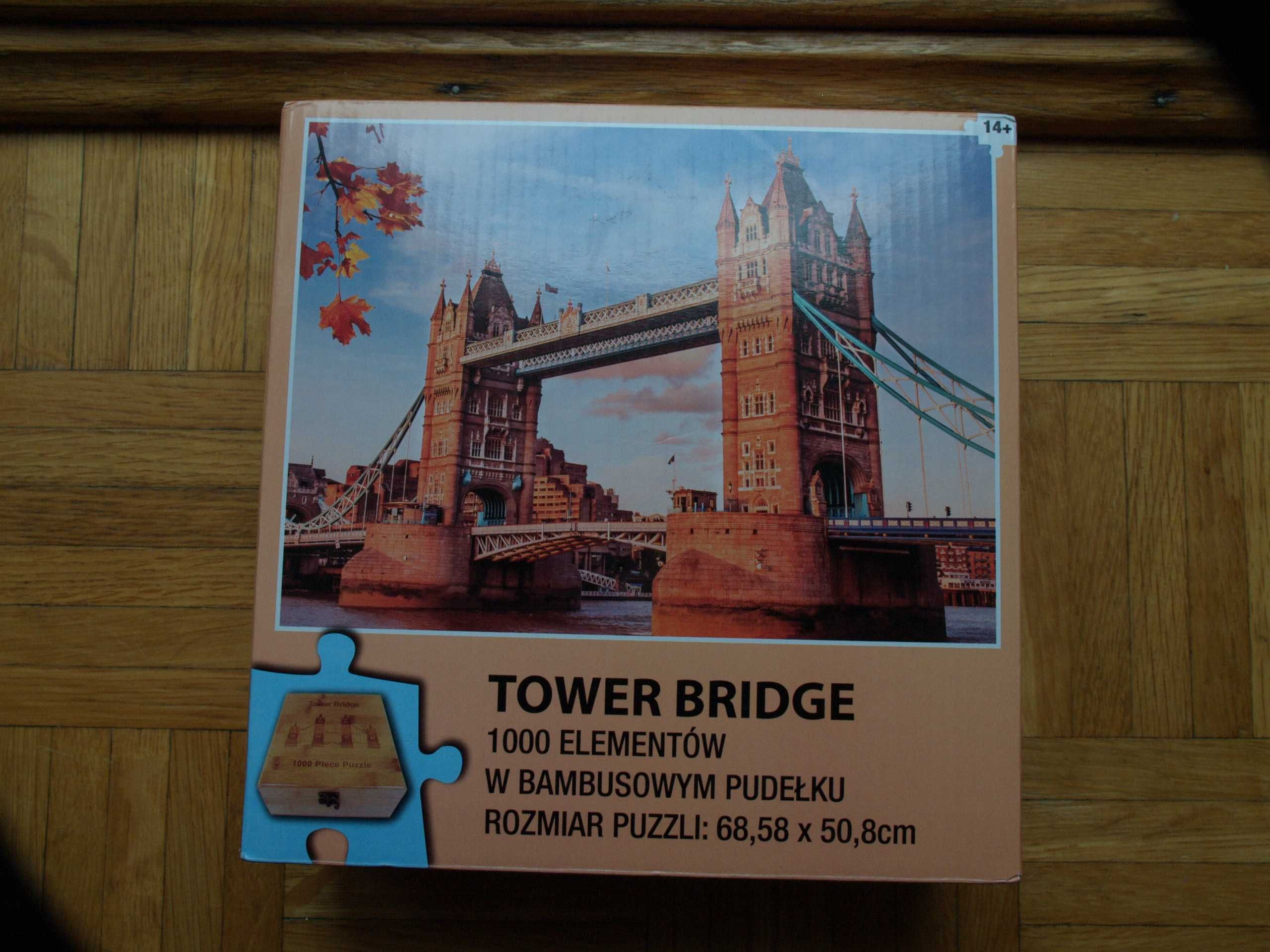 Puzzle puzle 1000 Tower Bridge w bambusowym pudełku. NOWE