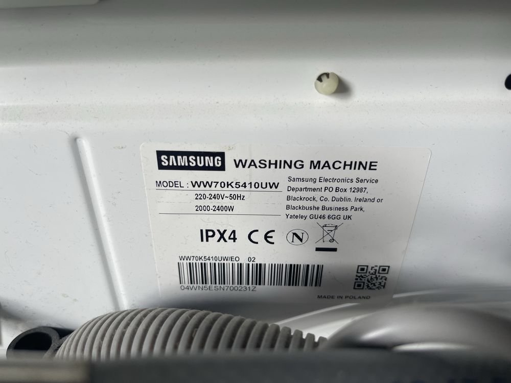 Pralka samsung ww70k5410uw