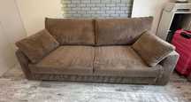 Sofa rozkładana 4-osobowa  pudrowy róż