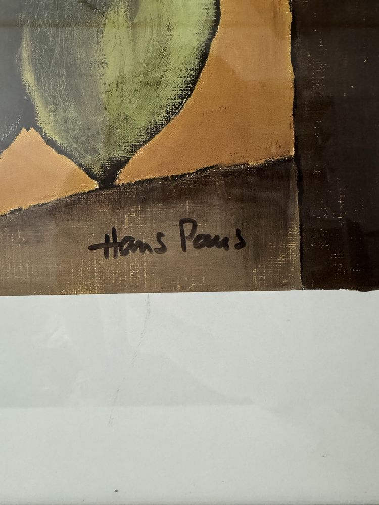 Nowoczesny pejzaż żaglówki – Hans Paus, styl retro-modern plakat