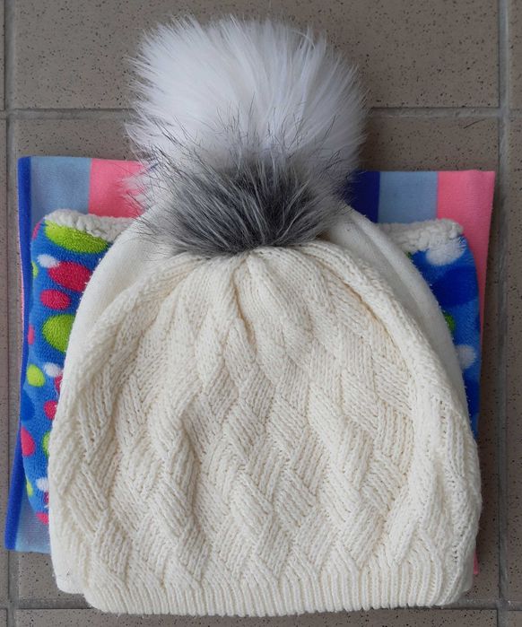 Czapka plus komin zestaw zimowy