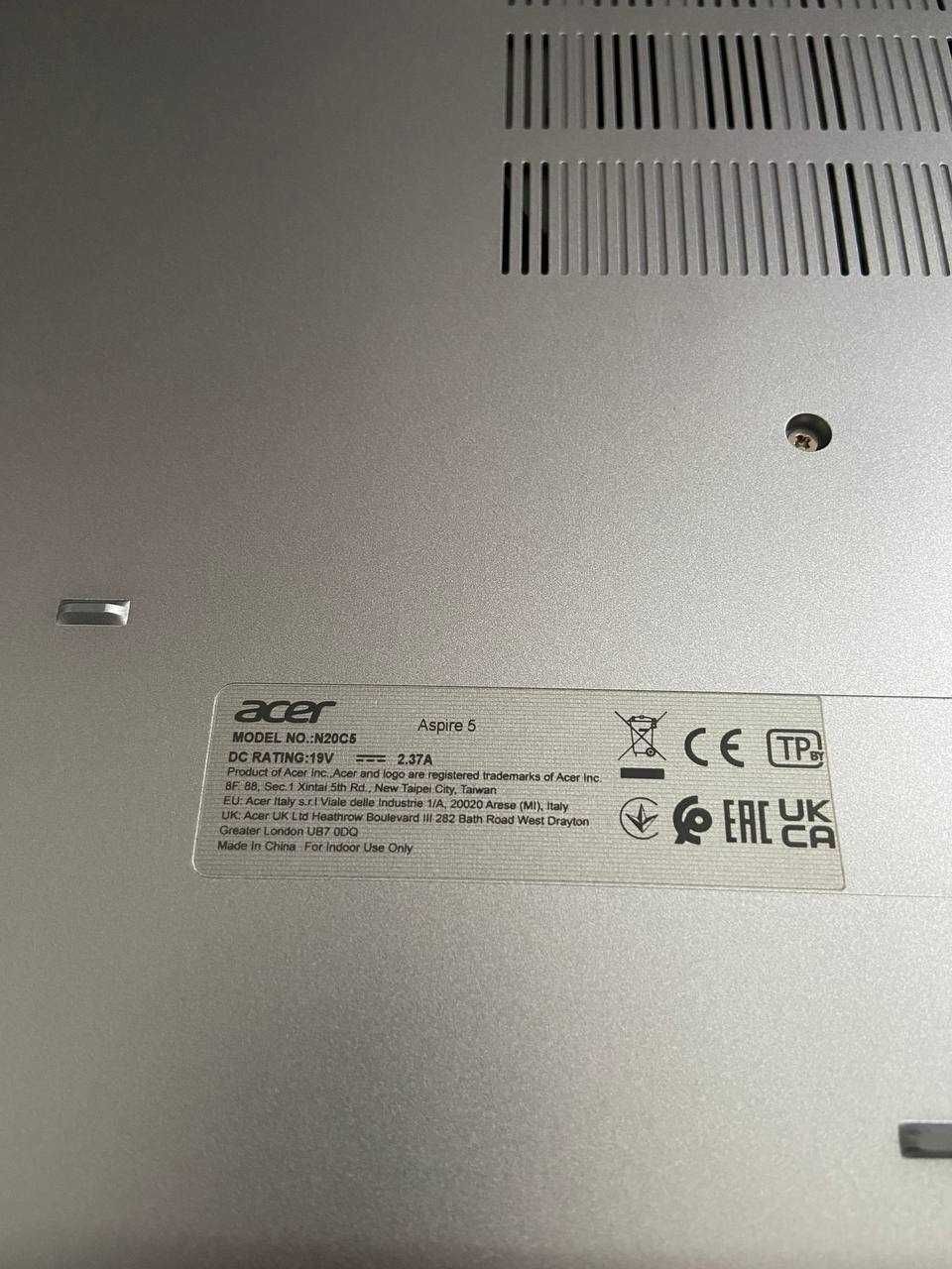 Laptop ACER ASPIRE 5 RAM 24 GB  2.42 GHz