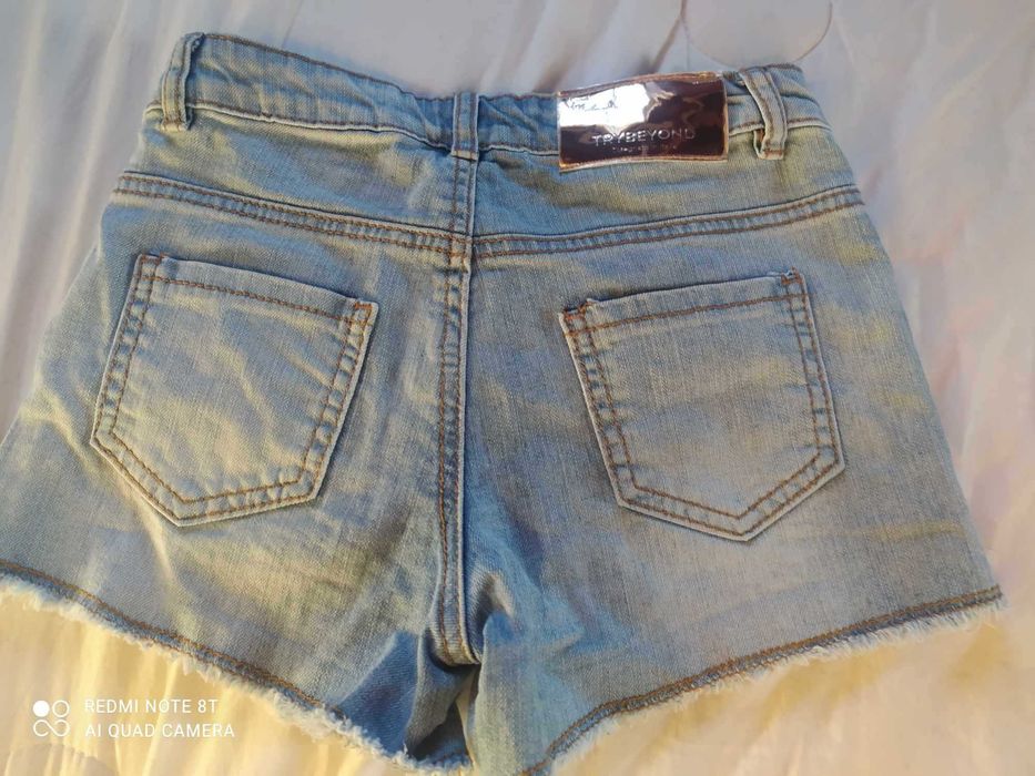 Calção ganga menina 8 anos