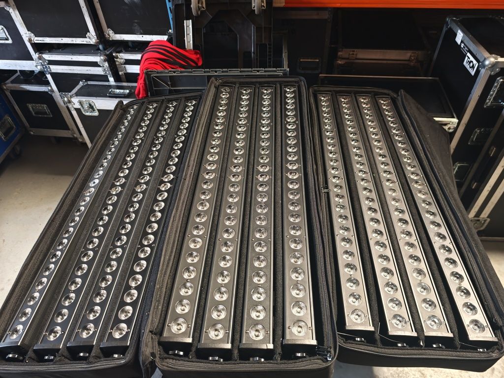 Flash LED Bar Washer 24x3W RGB 16szt + pokrowce