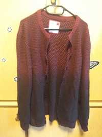 Rozcięty sweter/kardigan ombre