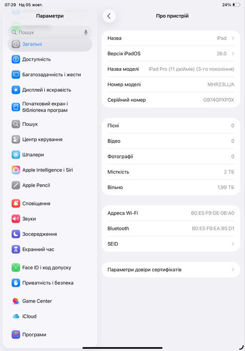 IPad Pro 11 M1 2tb 2021