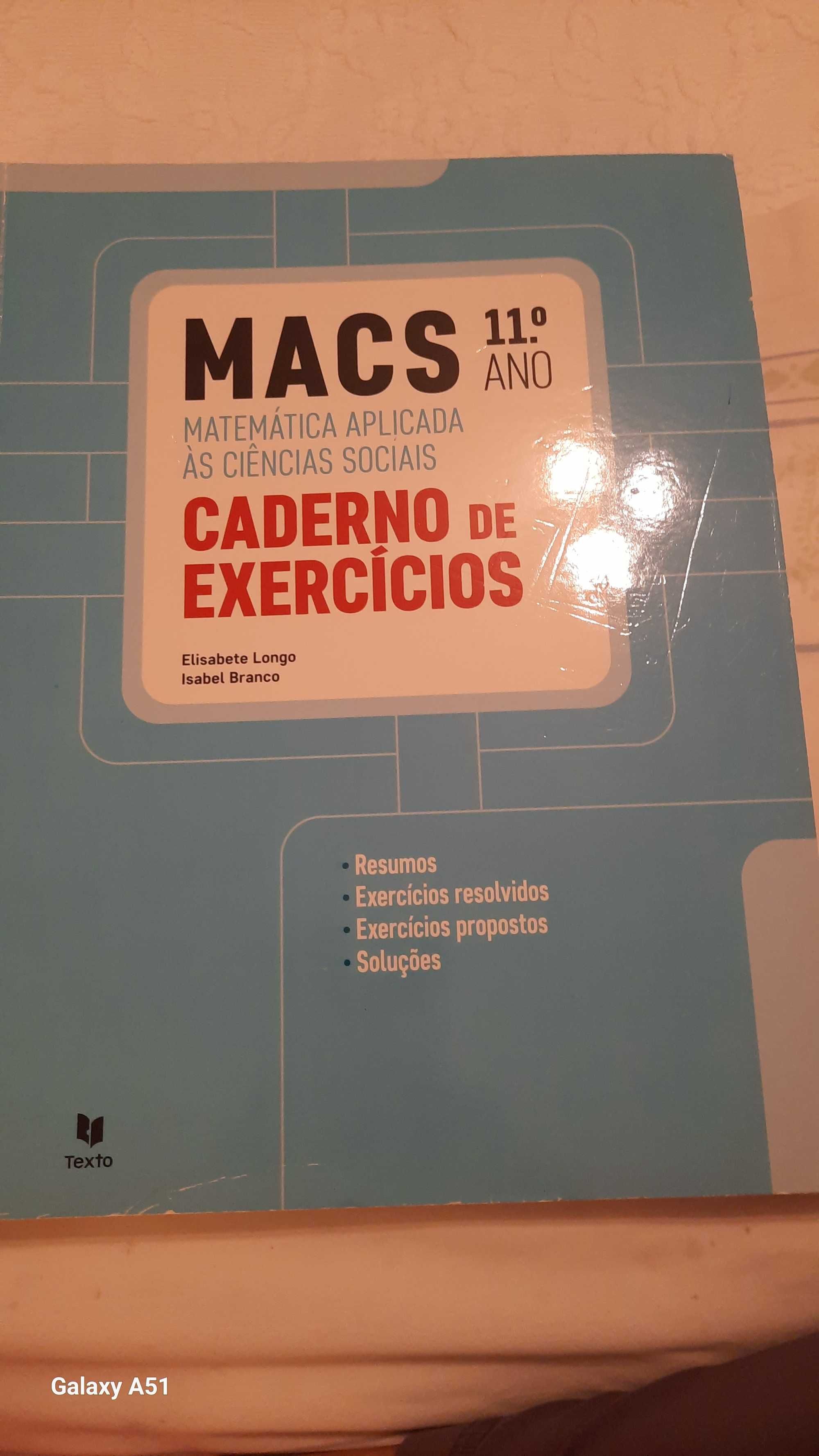 Livros de Macs 11° ano preparar o exame