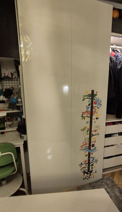 Ikea pax fronty drzwi przesuwnych biały połysk 200x236 hasvik