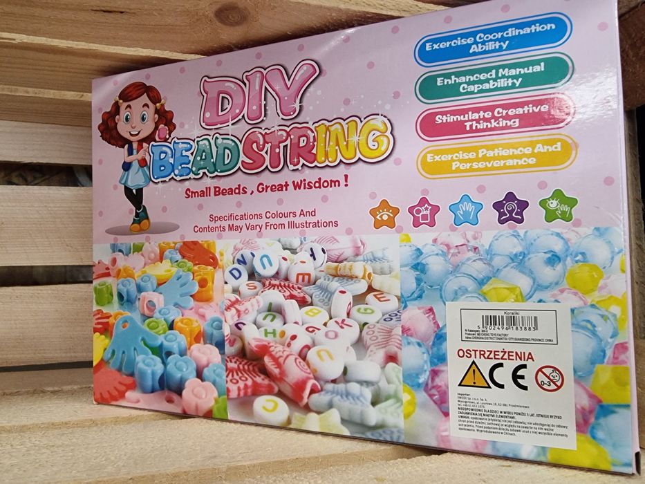 Koraliki do nawlekania dla dzieci zestawy bransoletek naszyjników