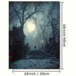 Haunting Gothic Graveyard Art Canvas Print