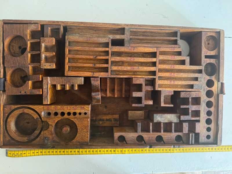 Gaveta industrial de antiga tipografia