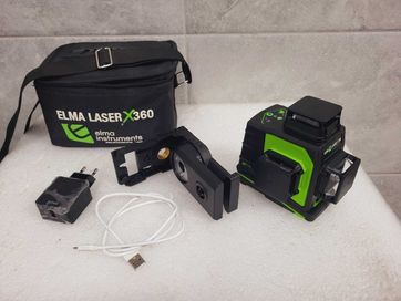 Laser krzyżowy Elma Laser X 360 Zielony Liniowy Jak Nowy!