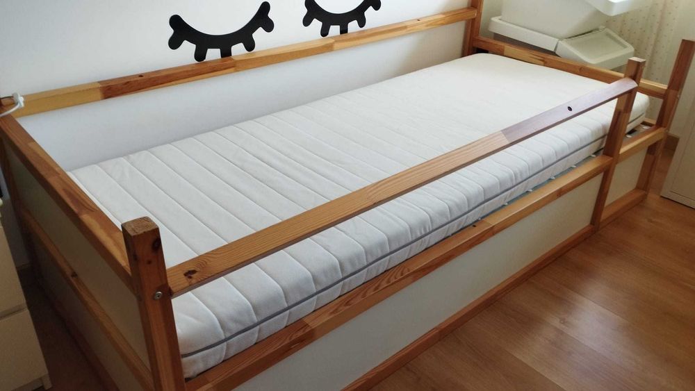 Cama criança 200x90 com estrado e colchão