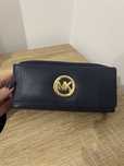 Portfel duzy granatowy michael kors zlote
