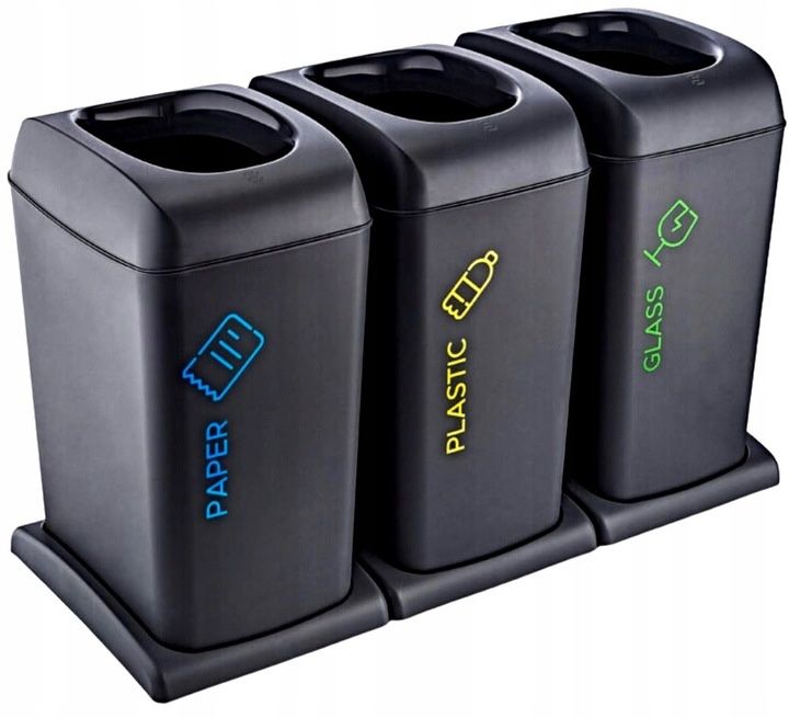 Zestaw koszy do segregacji 3x 40l