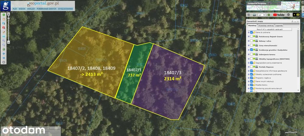 Zawoja - szczyt Opaczne, działka przy punkcie widokowym
