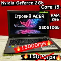 Ігровий ноутбук Core i5 8Gb SSD 512Gb GeForce GT920M, 2Gb 4год