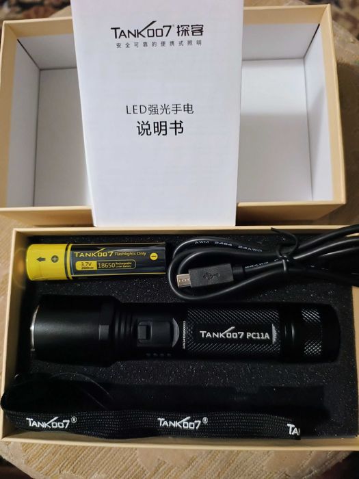 Tank007 PC11A 2100 Лм, 320 м + фірмовий акум 18650