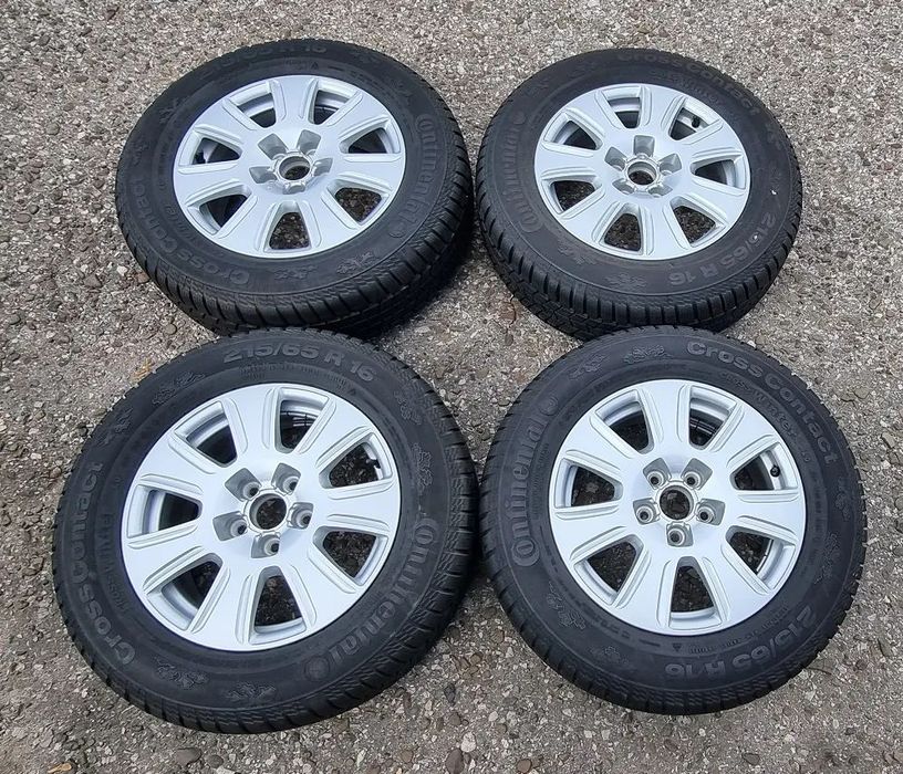 4x koła felgi opony zima Audi Q3 SQ3 Q2 Q5 VW Seat Skoda Continental CrossContact Winter 215/65/16 215/65R16 5x112