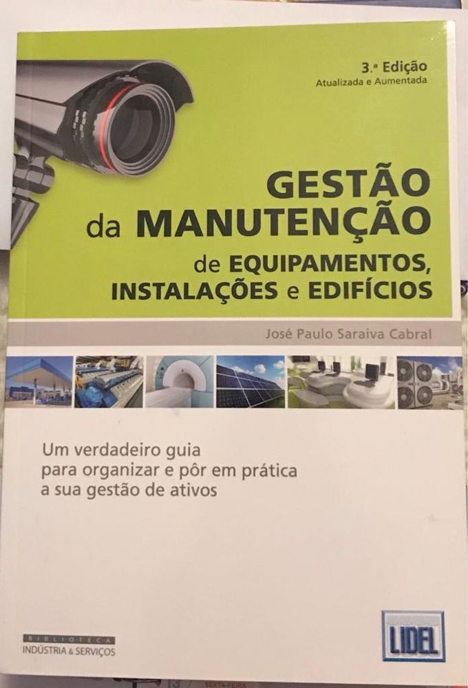 Livro Gestão da Manutenção de Equipamentos, Instalações e Edifícios